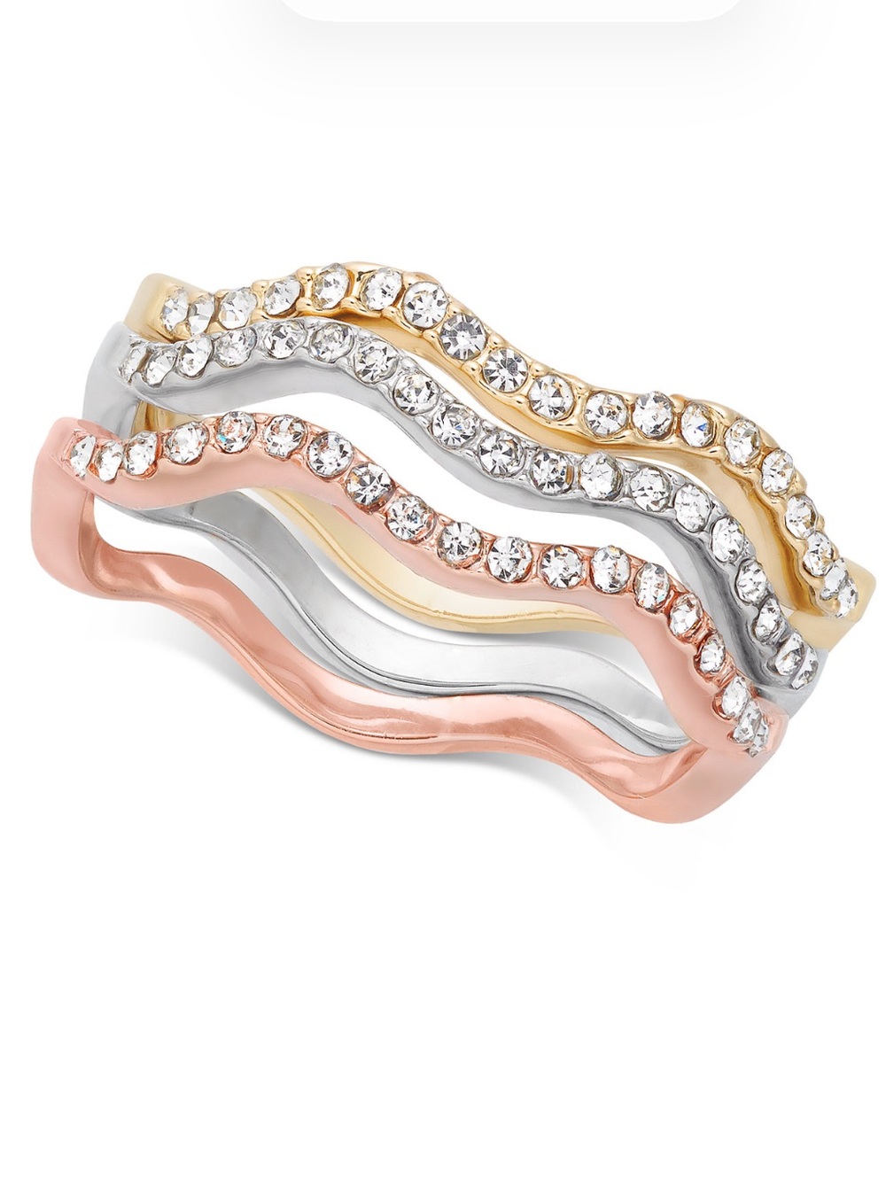 Charter Club Tri-Tone Silver, Gold Plated, 18K Rose Gold Plated 3-Pc. Set